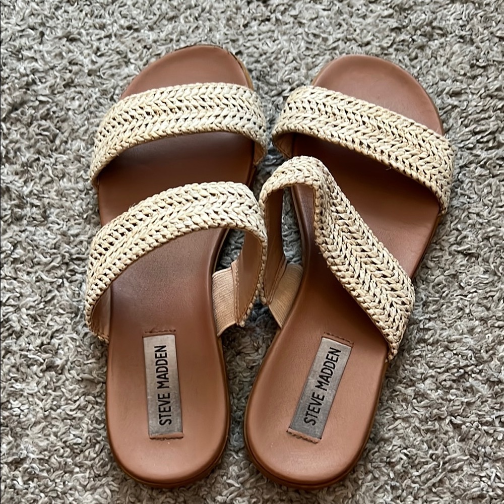 Steve Madden Women's Tan Woven Sandals